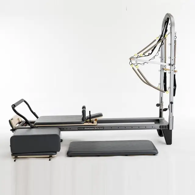 Classic Aluminum Reformer with Tower black aluminum pilates reformer with tower trapeze