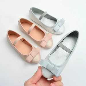 Elegant Girl Shoes Princess Party Dance Shoes Fashion Bow Child Student Leather Girl Show Shoes