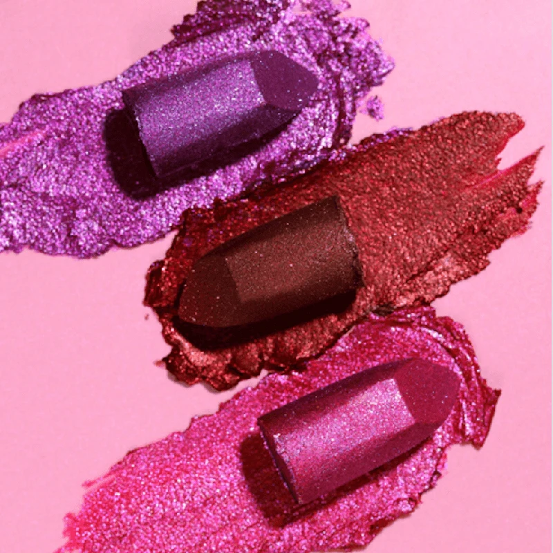 Multi-reflective Matte Glitter Pearl Pigments Shimmers Satin Private Label Metallic Lipstick