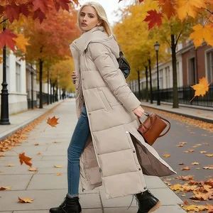 Wholesale Winter Comfortable Women's Coats Warm Long Hooded Reversible Eco-Friendly Jacket for Winter