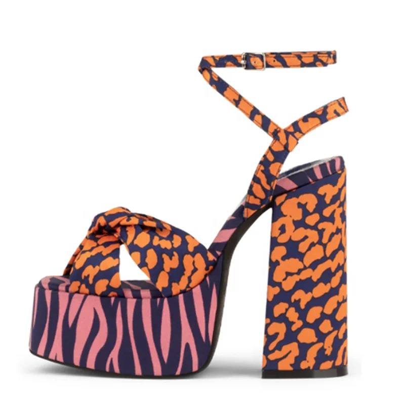 floral platform sandals