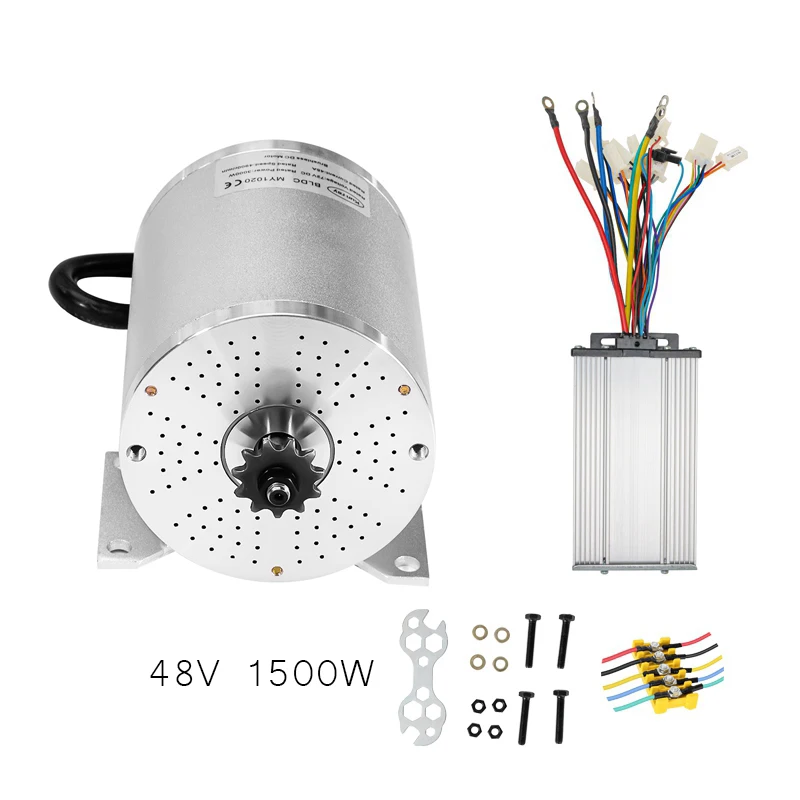 MY1020 48V 1500W Electric Scooter Brushless DC Motor Off-Road Bike Razor  Sliver Motor Golf Carts Permanent Magnet Construction