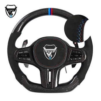 Carbon fiber tricolor logo sports modified alcanatara steering wheel for G series BMW models ZC-G38-YD-T07-F