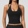 Black and white polka dotsvest