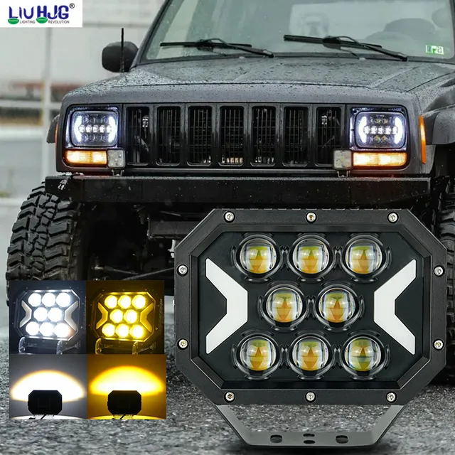 Hot Sale High Quality  Motorcycle Lighting System 3 Color 8 Led Motorcycle Work Lights For Motorbike Trucks Car