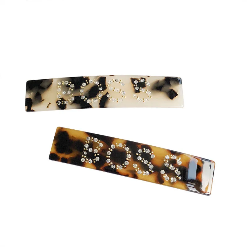 Ацетатная заколка с леопардовым