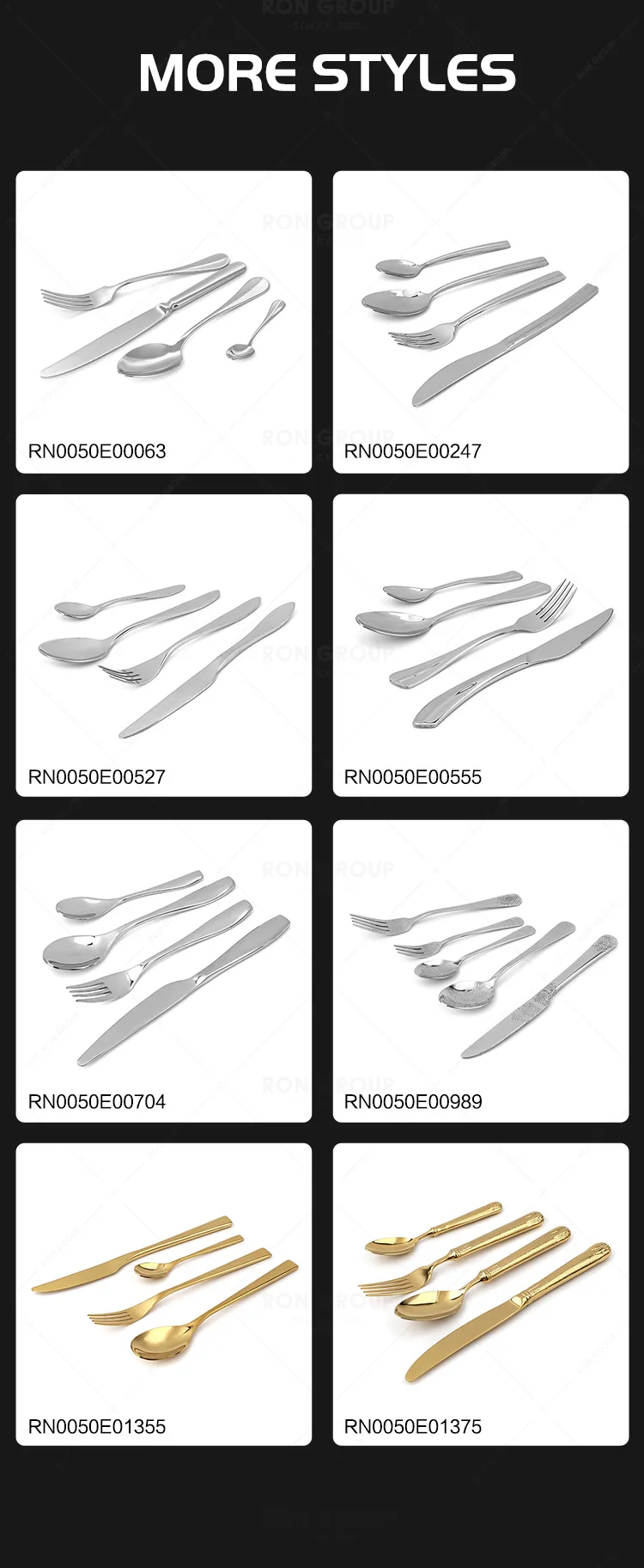 Wholesale silver high quality stainless steel flatware hot selling modern style wedding hotel dining tableware cutlery set