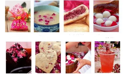 dried rose petals