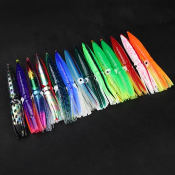 CHEERY Soft Squid Skirt 9/7.5cm Luminous Artificial Octopus Fishing Lure Trolling Baits XX-113 – Soft Lure – view 4