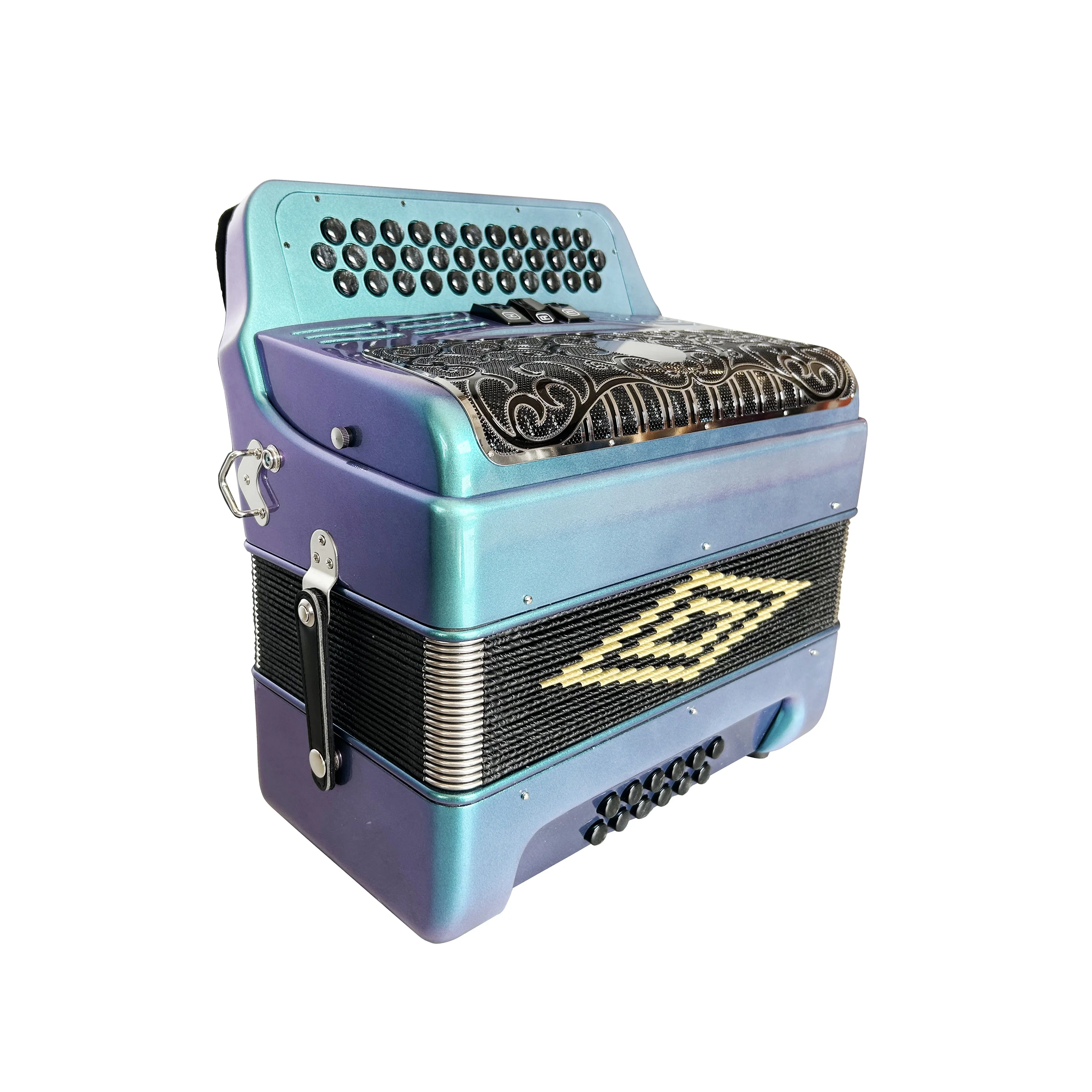 Top Quality 34 Button 12 Bass Accordion - Green Chameleon