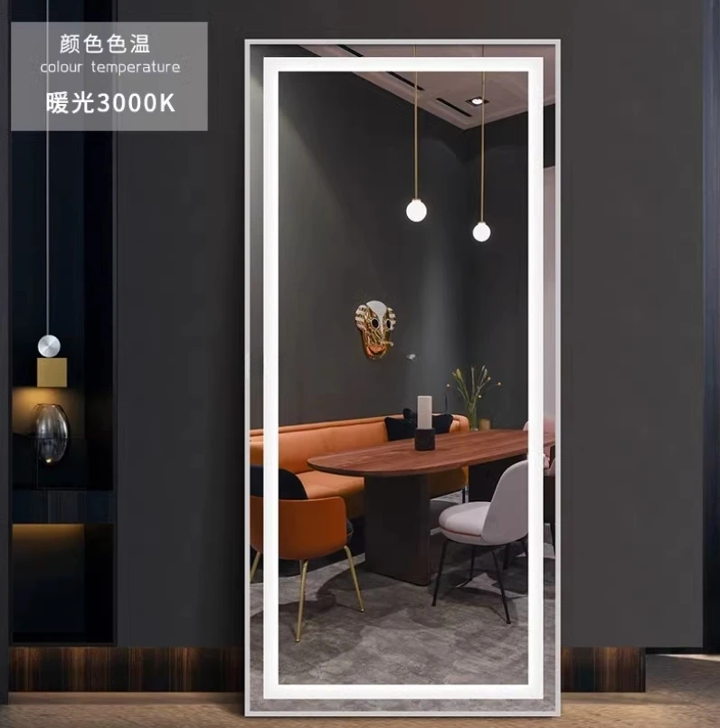 Rectangle Led Frameless Touch Switch Bathroom Anti Fog Smart Mirror Illuminated Wall Mount Vanity Makeup Decoration