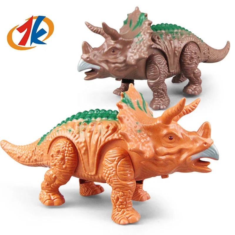 2024 new ins style DIY electric light and sound crawling dinosaur toys assembled dinosaur toys