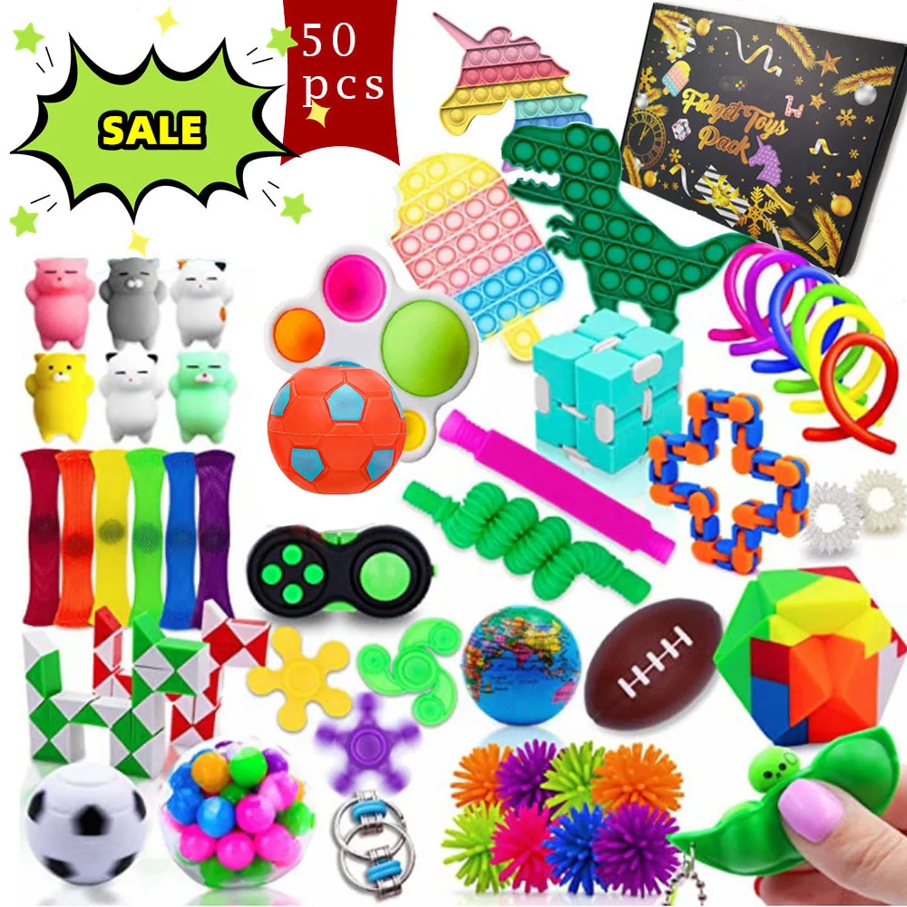 Popit Fidget Toy 4er-Set – Sensorik Spielzeug Gegen Stress Für Kinder & Erwachsene