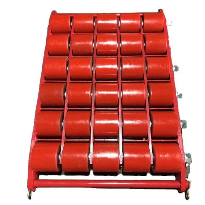 Heavy Duty Loading Rollers Machine Moving Skates Pu Wheel 12t 15t 18t 24t 50t Cargo Skate