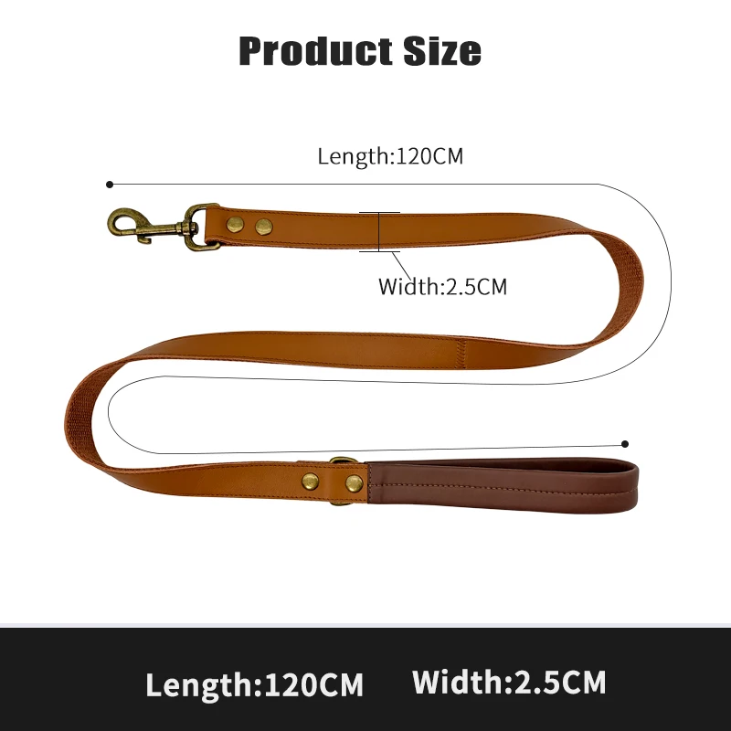 Custom Designer Luxury Genuine Leather Pet Collar Lead Rope Real