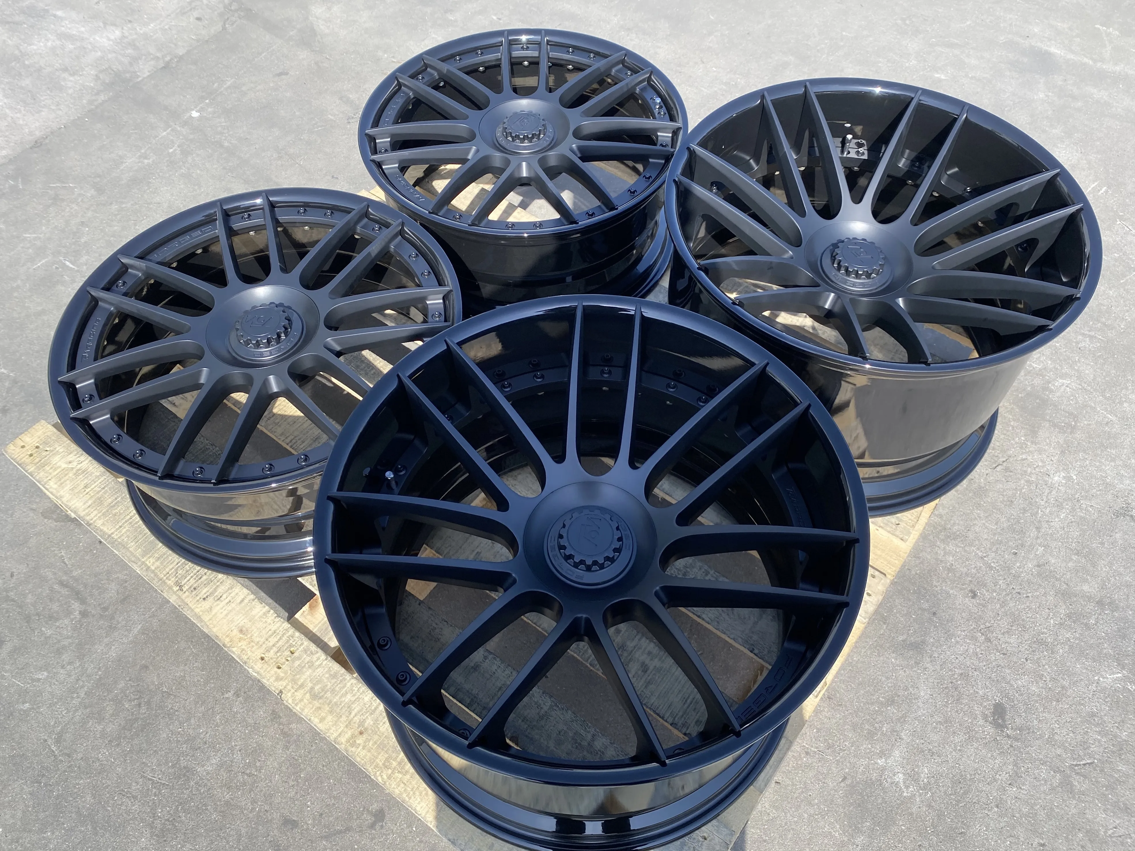 GVICHN matte black multi spoke aluminum alloy forged wheel 17 18 19 20 21 22 inch high quality rims 5x112 5x114.3 5x120