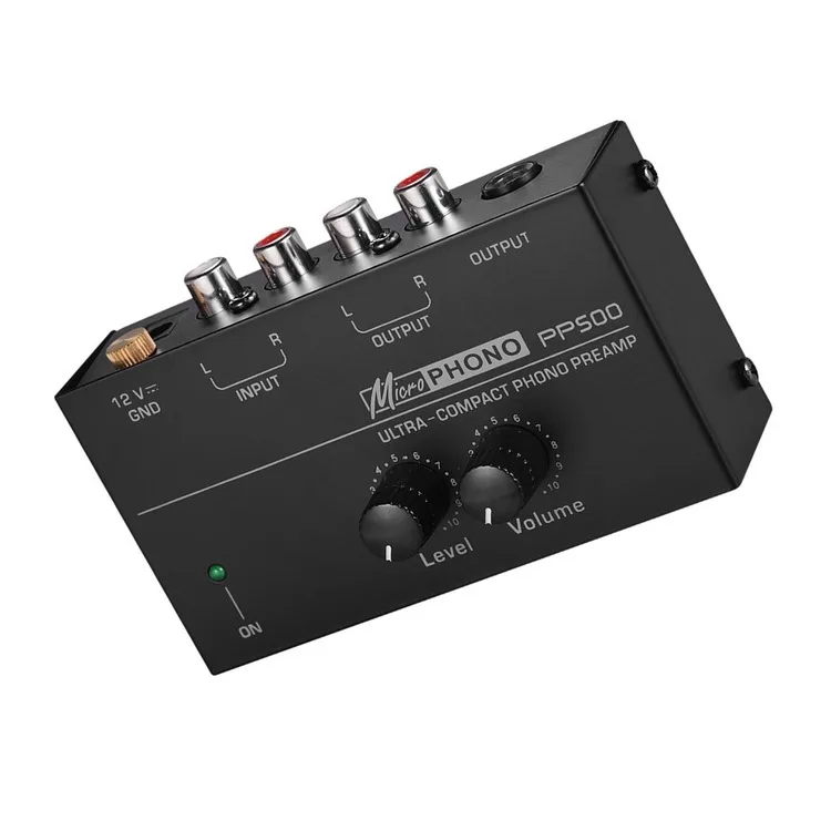 Phono Preamp Preamplifier With Level & Volume Controls