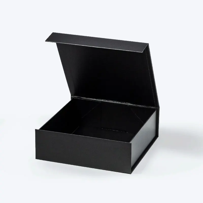 Wholesale Bulk Luxury square Black Magnetic Closure Lid Retail Product Box Packaging