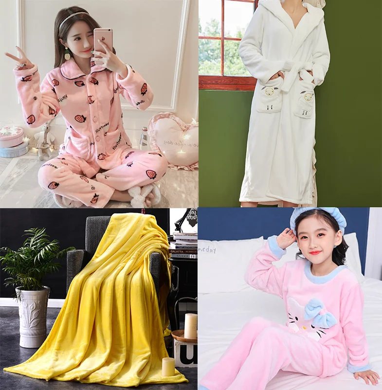 Зимние однотонные двухсторонние фланелевые коралловые бархатные женские и пижамные одеяла фабрика в