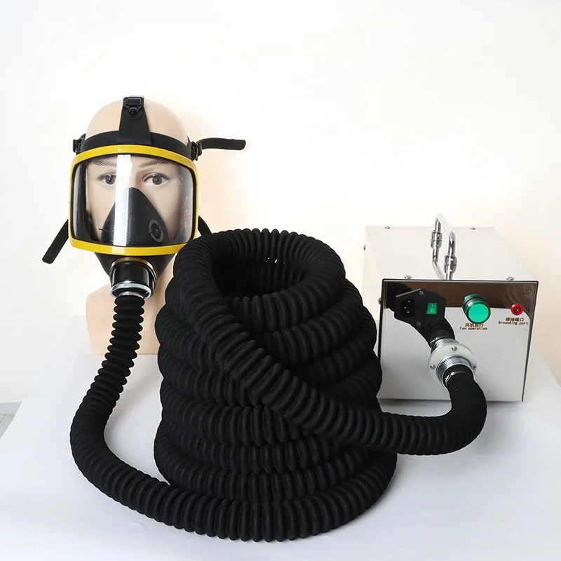 Reusable Gas Mask With Respiration Filter Antigas Portable Powered Air Purifier Air Fed Full Face Gas Mask