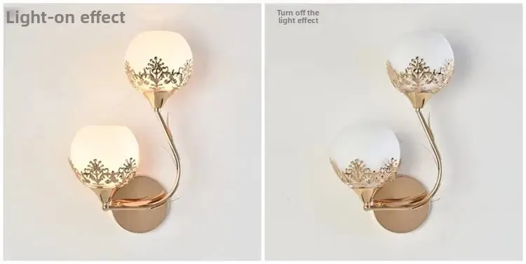 product new creative led american wall lamp for bedroom living room balcony stair corridor and aisle iron body with e26 bulb base-7