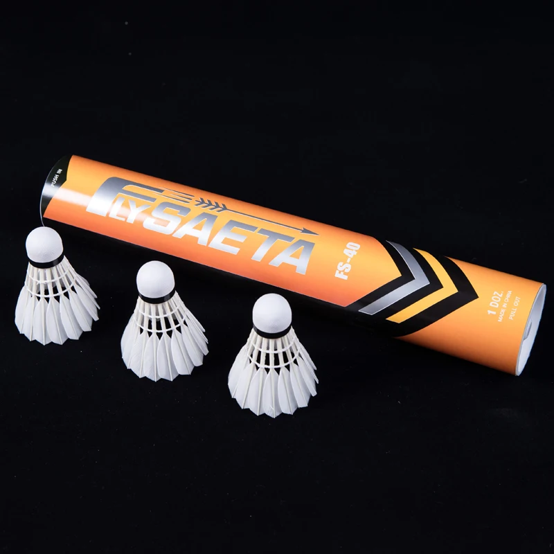 Лидер продаж OEM Волан для бадминтона по низкой цене оптовая продажа Волан с гусиными перьями белый китайский профессиональный поставщик