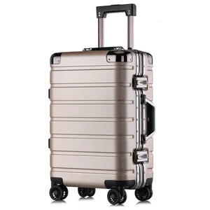 Aluminum Frame Trolley Case Business Trip PC  Lightweight Luggage With Universal Wheel Silent Suitcase 20 Inch Boarding Luggage