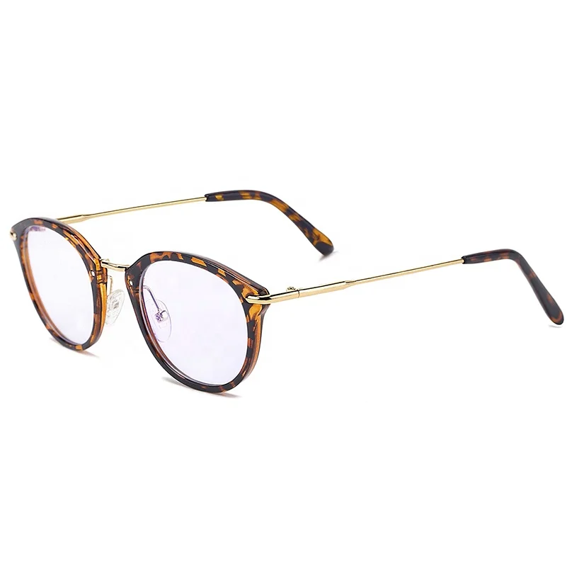 Anti Blue Light Computer Glasses Spectacles Round Metal Clear Glasses Male Female Transparent Eyeglasses Frame Optical Spectacle