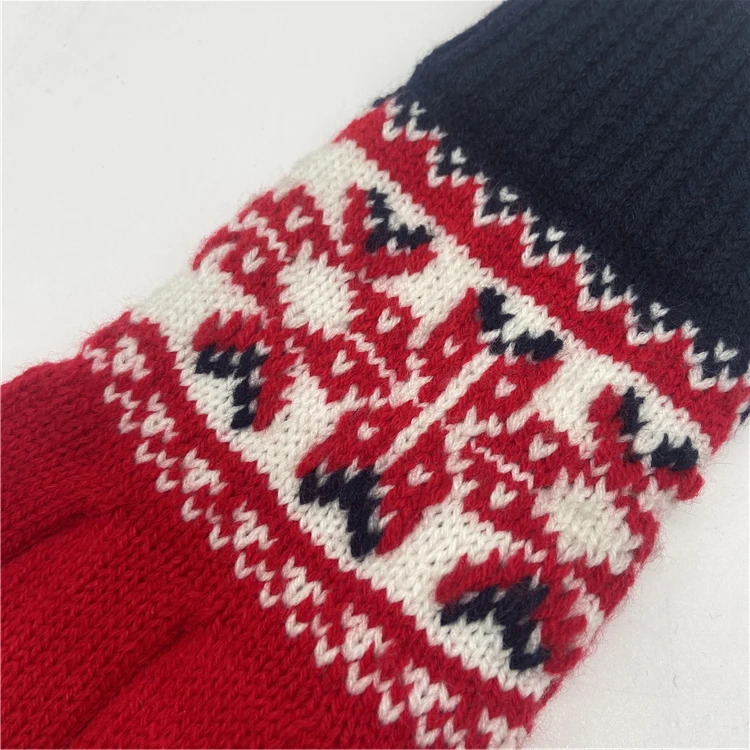 
Горячая Распродажа, жаккардовые вязаные перчатки для взрослых, зимние перчатки, теплые мягкие волшебные перчатки, рекламный подарок, унисекс 