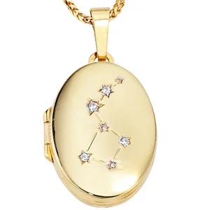 Fashionable Flower Neck Jewelry Gold Plated Custom Brass Medaillon Locket Photo Necklace for Gift
