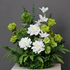 Green eucalyptus roadside lilies