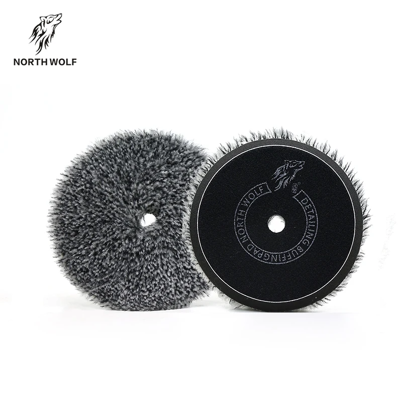 North Wolf Wool Buffing Pad DA Wool Polishing Pad Car Detailing Wool Pad