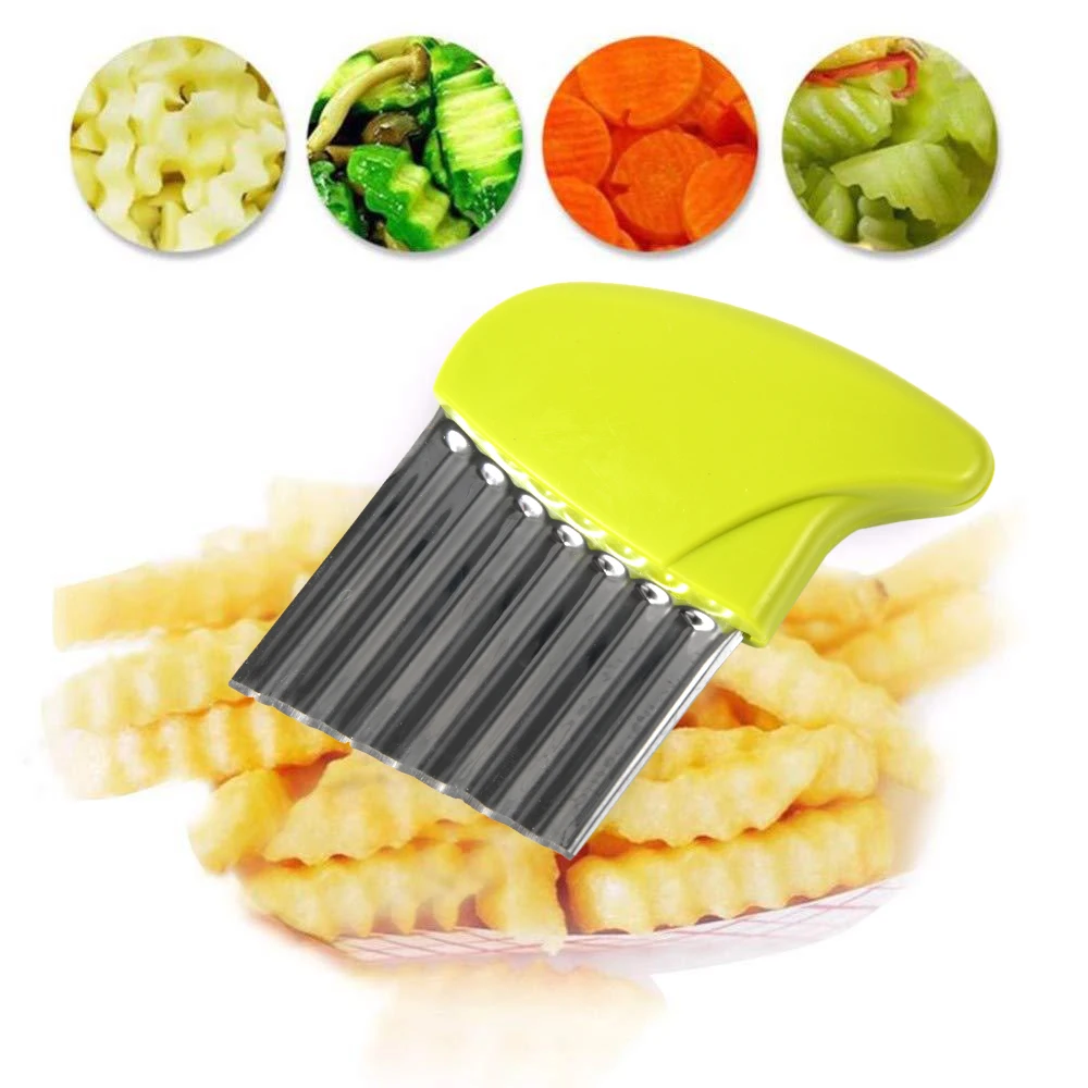 Multifunctional Potato Cutter Manual Stainless Steel Potatoes Cutter Durable Potato Slicer for Chips French Fries Cutter