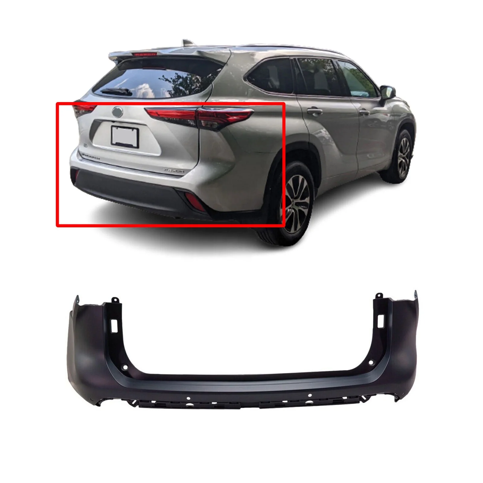 Saivis spare parts car bumpers rear bumper cover for TOYOTA highlander 2020 2021 2022