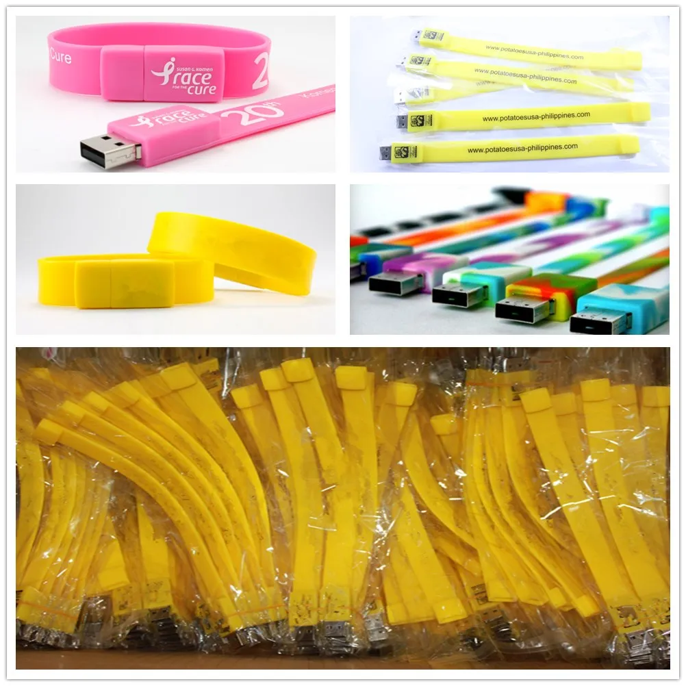 Corporation Events Promotional Gifts Fast Performance Free Data Preload  Portable Wearable Wristband USB Flash Drive