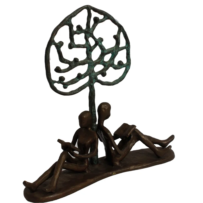 
 Лидер продаж в скандинавском стиле абстрактные чугунные металлические бронзовые скульптуры для мамы и ребенка для украшения дома  