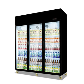 Rebirth supermarket beverage fridge 4 door commercial display cold drink refrigerator