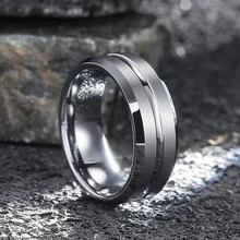 Classic Tungsten Steel Jewelry Rings for Men Tungsten Wedding Rings Bijoux En Acier Inoxydable Fashion Jewelry Comfort Fit