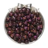 Resin cat's eye beads - orange-purple