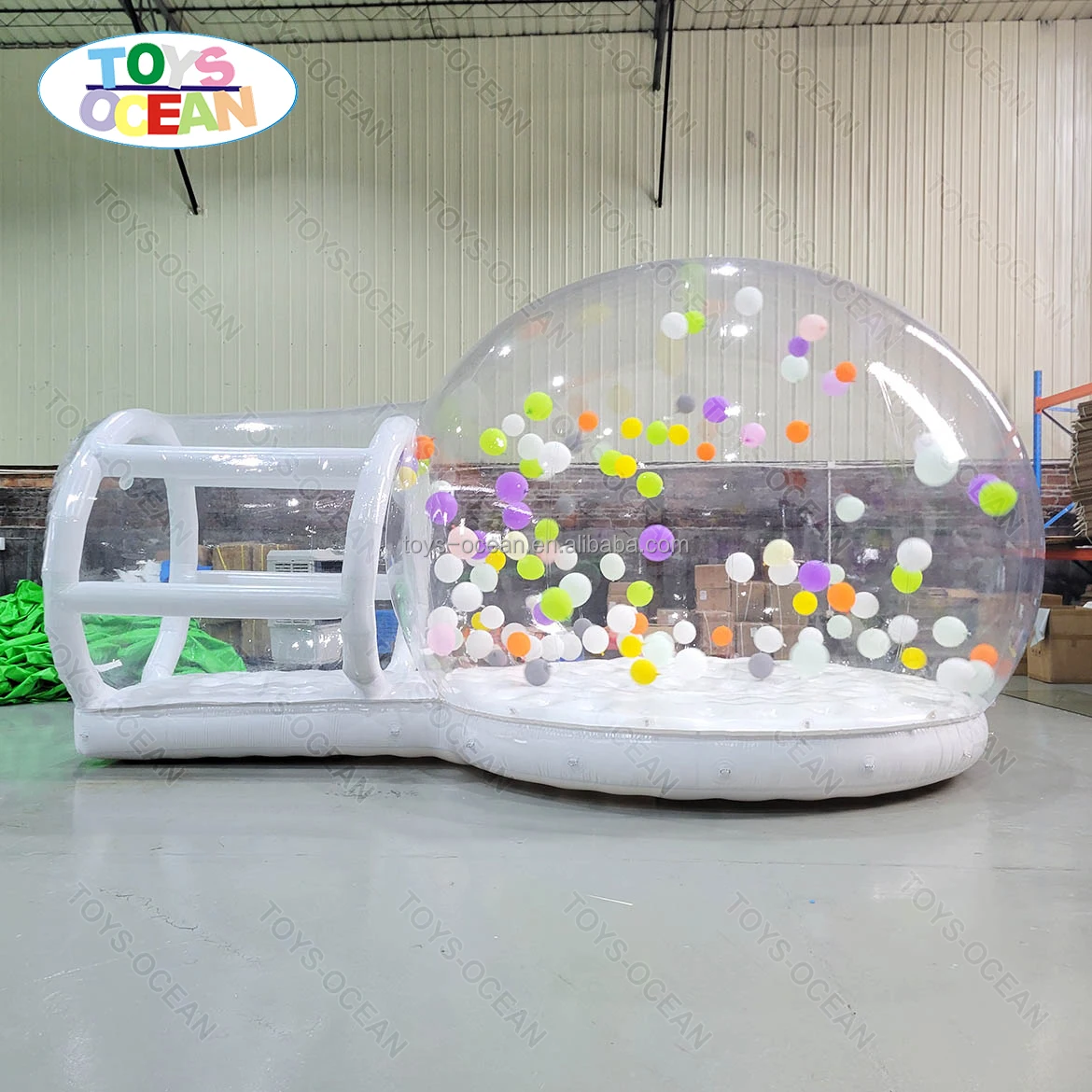 Commercial Kids Bubble House Inflatable Snow Globe With Bouncing Floor