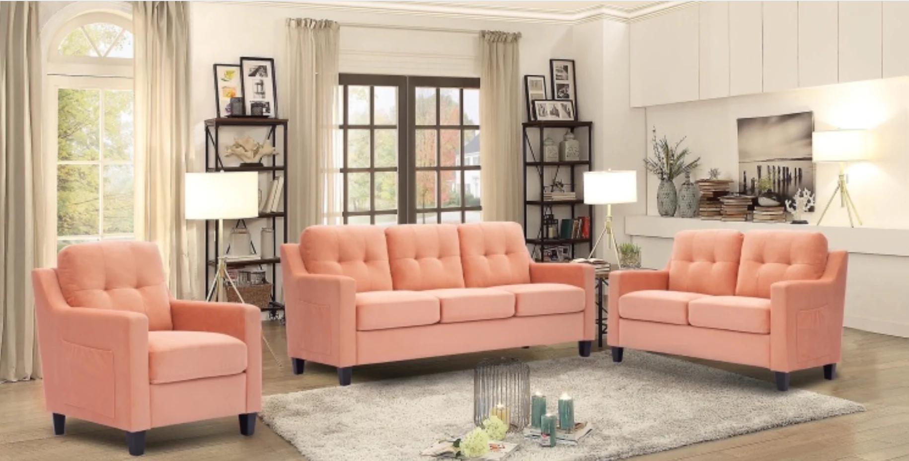 Modern Style Fabric Sofa And Loveseat Sets For Living Room - Buy Sofa ...