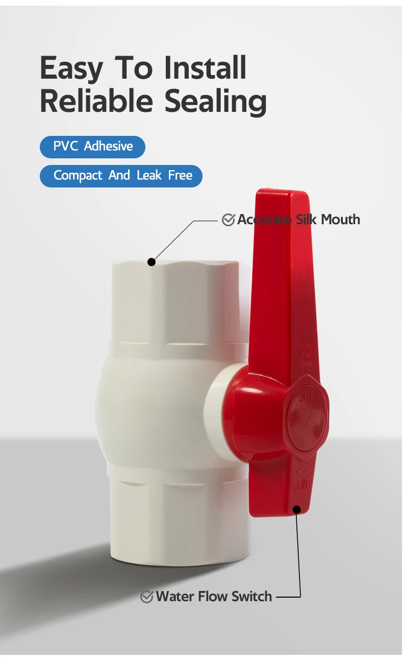 Hs Fast Delivery High Precision Tube Plastic Water Supply Ball Valve