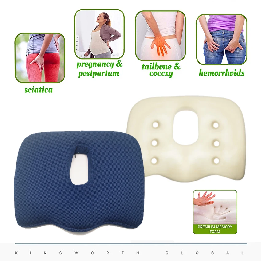 Memory Foam Seat Cushions Comfort for Hemorrhoids