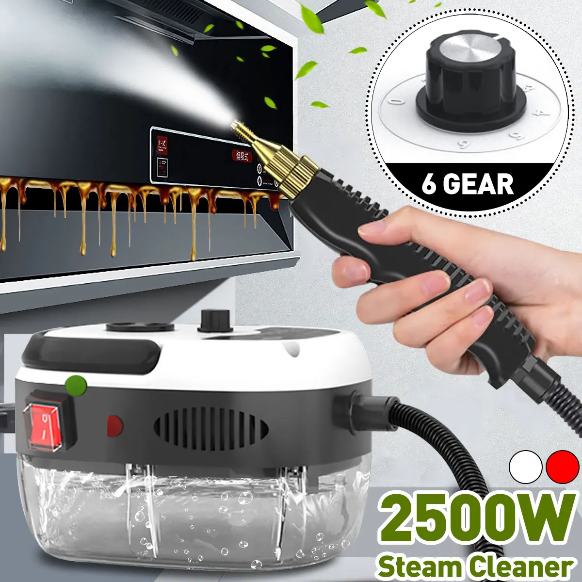 Multifunctional High Pressure Steam Cleaner 2500W Commercial Car Cleaning Machine Air Conditioning Home Kitchen Hood Cleaner