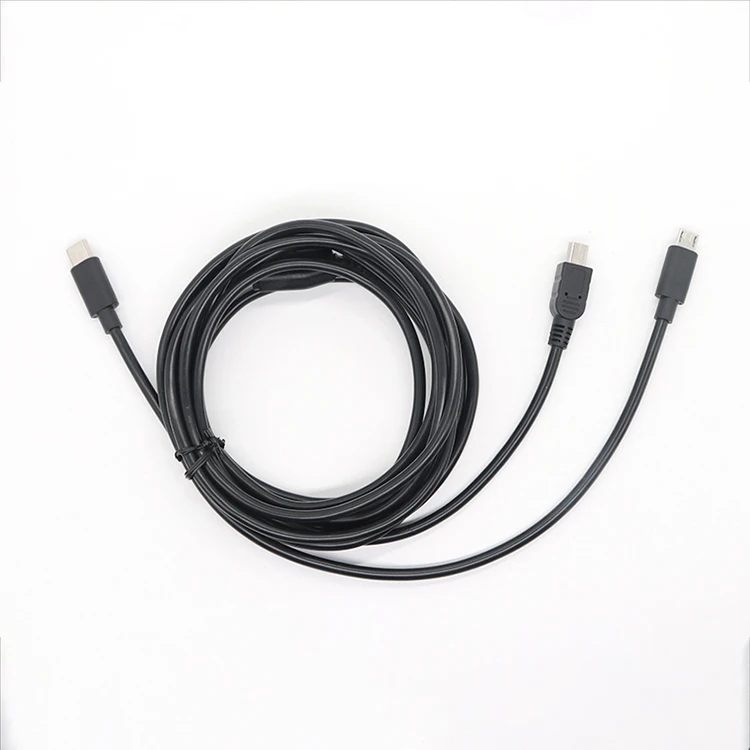 2 in 1 Y Splitter OTG Cable Type C Male to Mini USB Micro USB Connector for Electronics