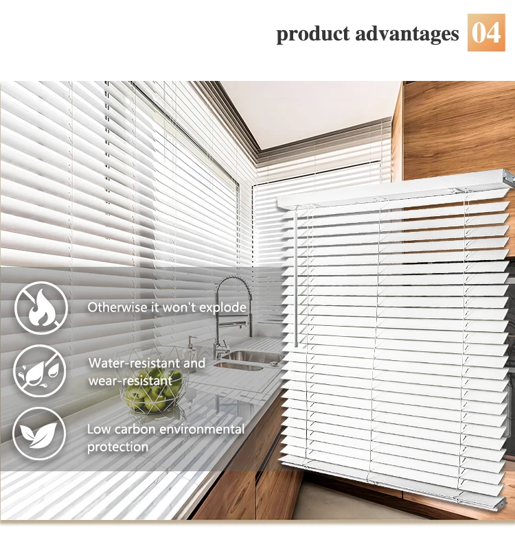 Hot Sale Cordless Pvc Blinds Wooden Blinds 2 Inch Faux Wood Blinds