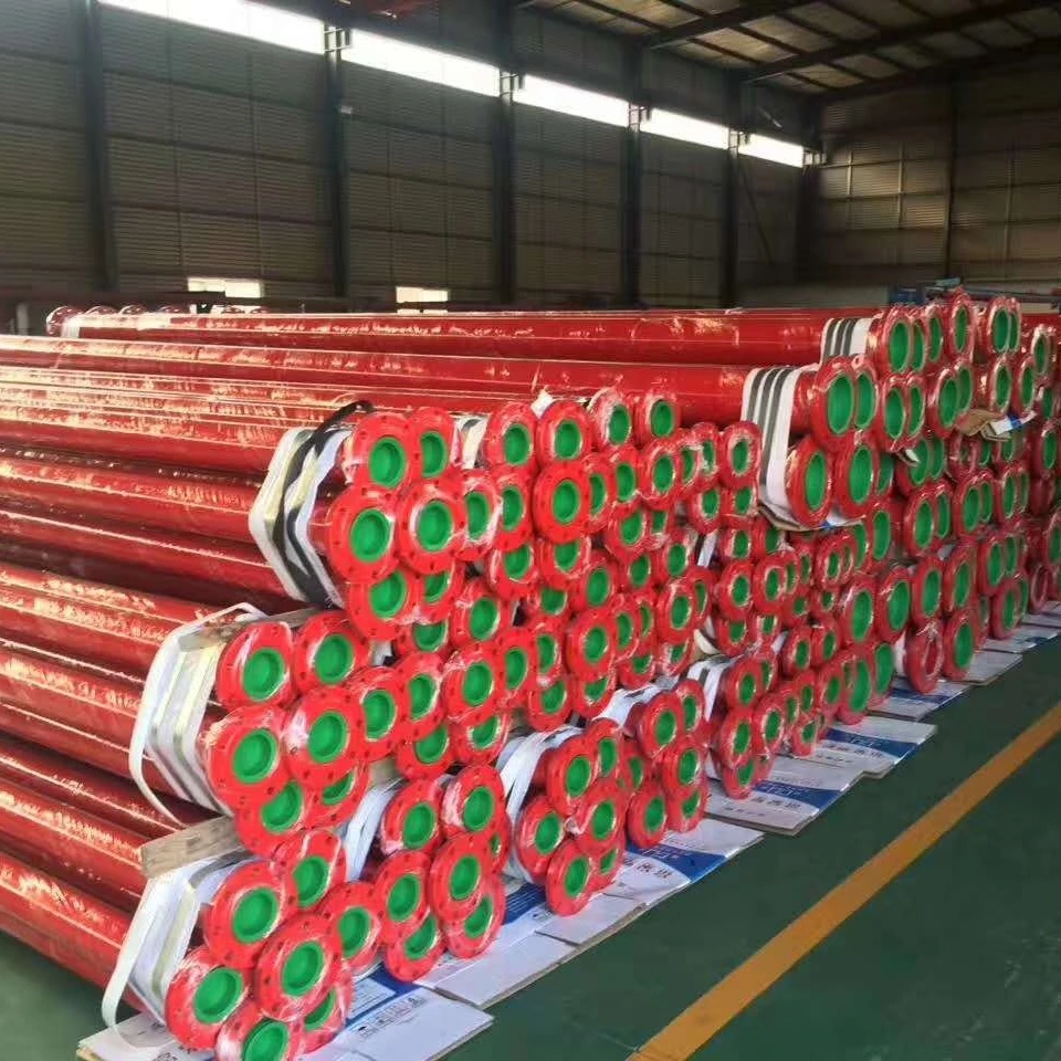 a53 Sprinkler fire pipe Fire Fighting Steel Pipe Epoxy Coating Carbon Steel Welded Red Fire Groove Pipe