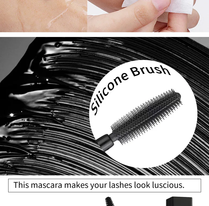 Black Square Tube Mascara Private Label Cosmetic Lengthening No