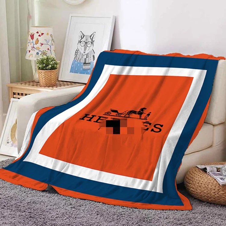 Wholesale Famous Name Brand Blanket 260 Gsm Luxury Designer Logo
