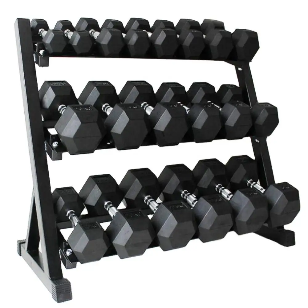 Cheap Wholesale 100lbs Hex Rubber Gym Dumbbells Lbs Fitness